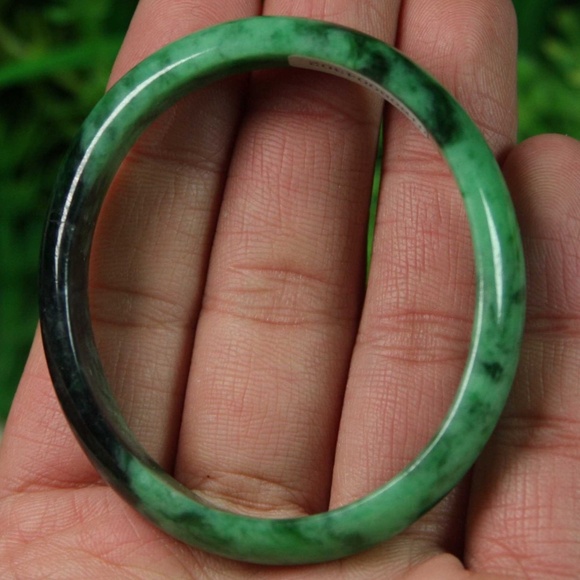 56mm Certified Pale green 100% Natural A Jade jadeite Bangle Bracelet 5055 - Picture 2 of 10
